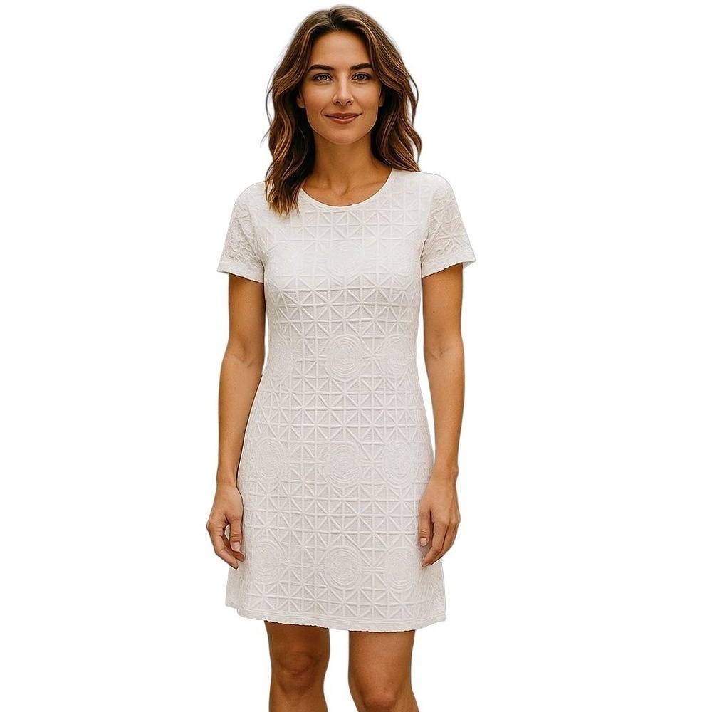 Lulus White Lace Mini Dress Short Sleeve Extra Small